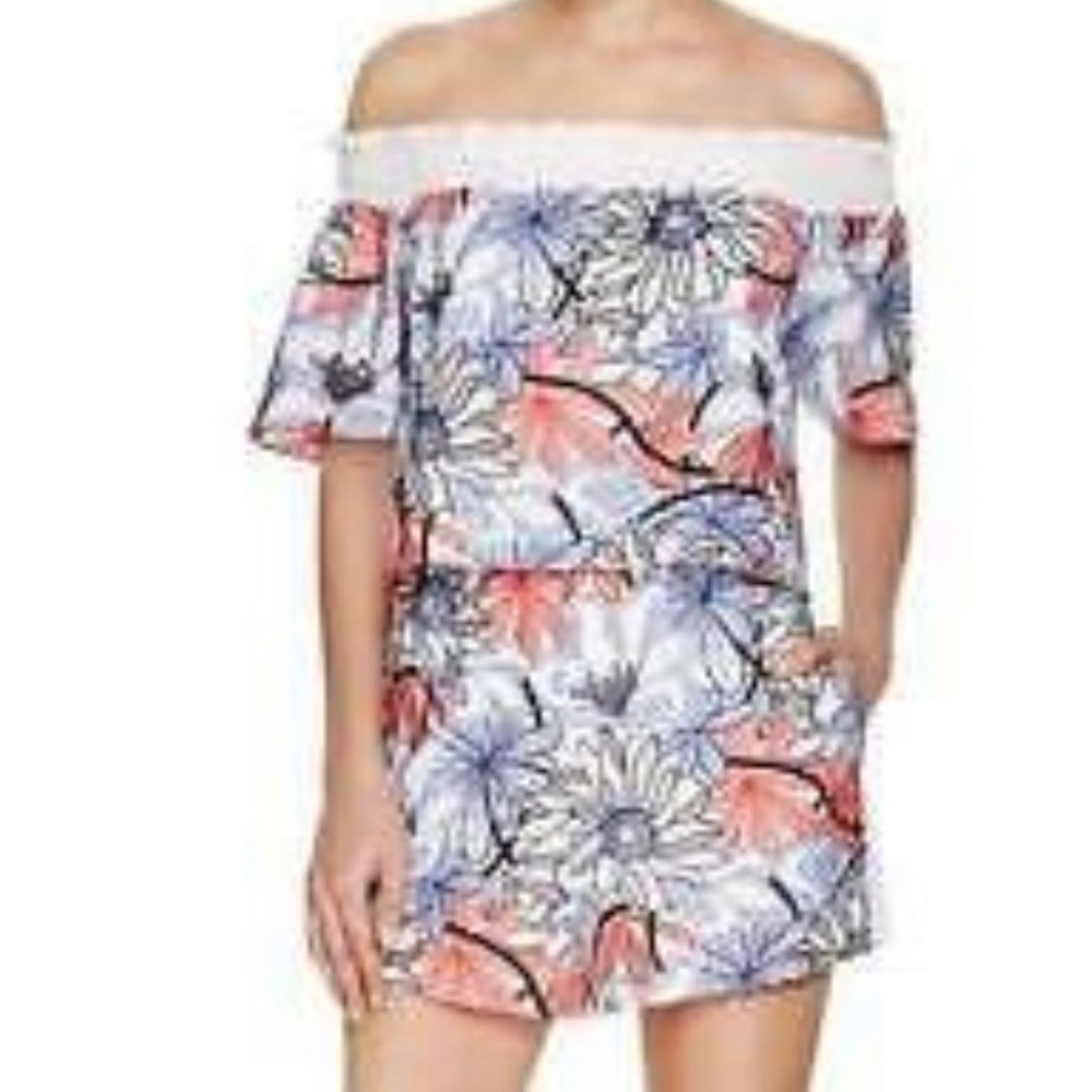 Parker tropical embroidered romper